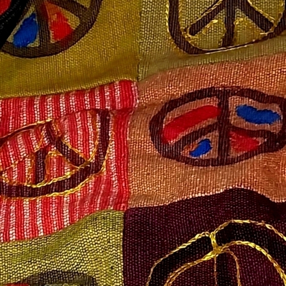 Bohemian Hipster Handbag Peace & Harmony Cotton Hippie Bag - Picture 4 of 4